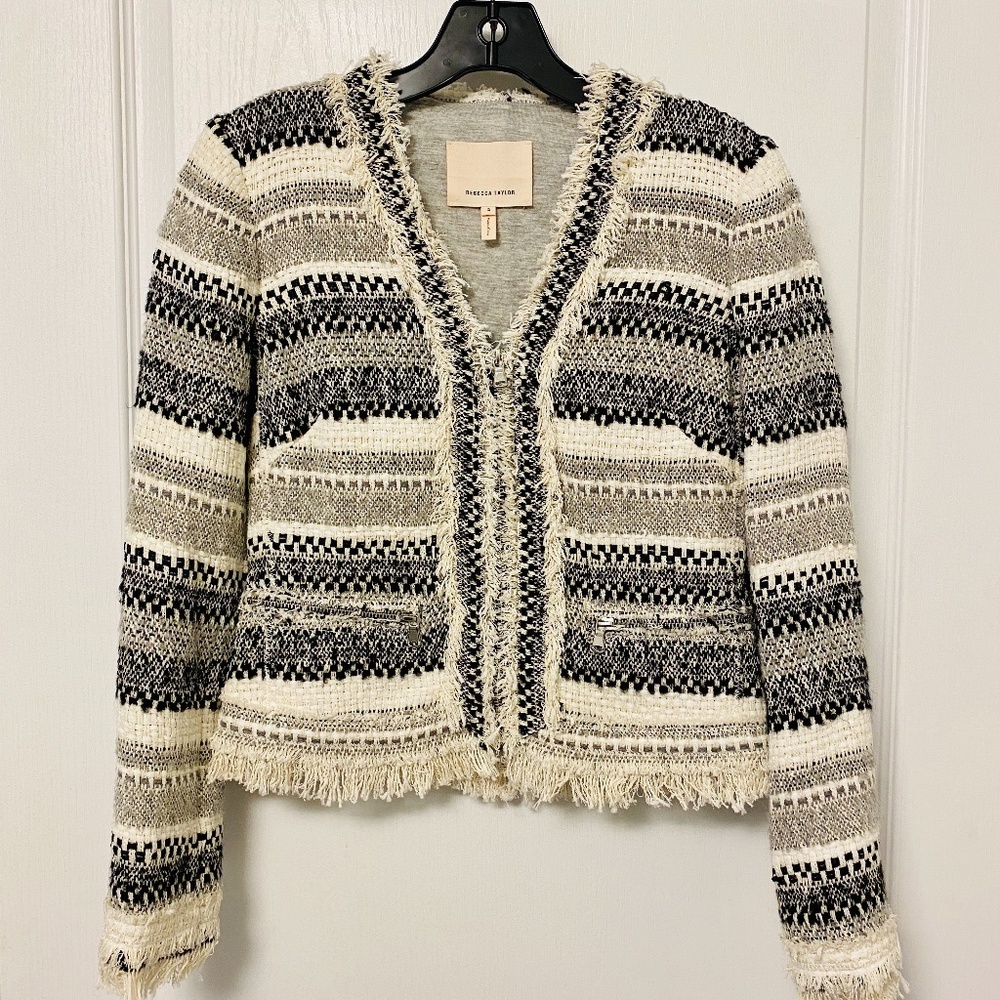 REBECCA TAYLOR TWEED JACKET Size 2